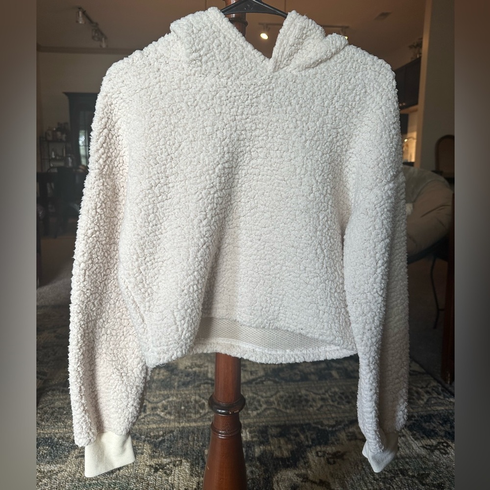 Fuzzy Cropped Hoodie